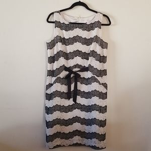 Eva Mendes Black and white cocktail dress